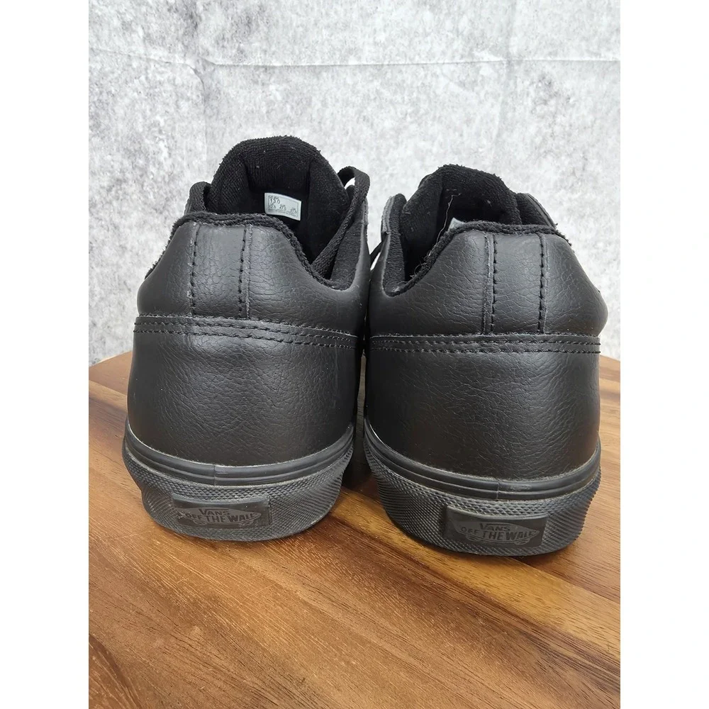 Vans Sneakers Men 13 Seldan Black Leather Low Top Casual SK8 Skater Shoes 500714
